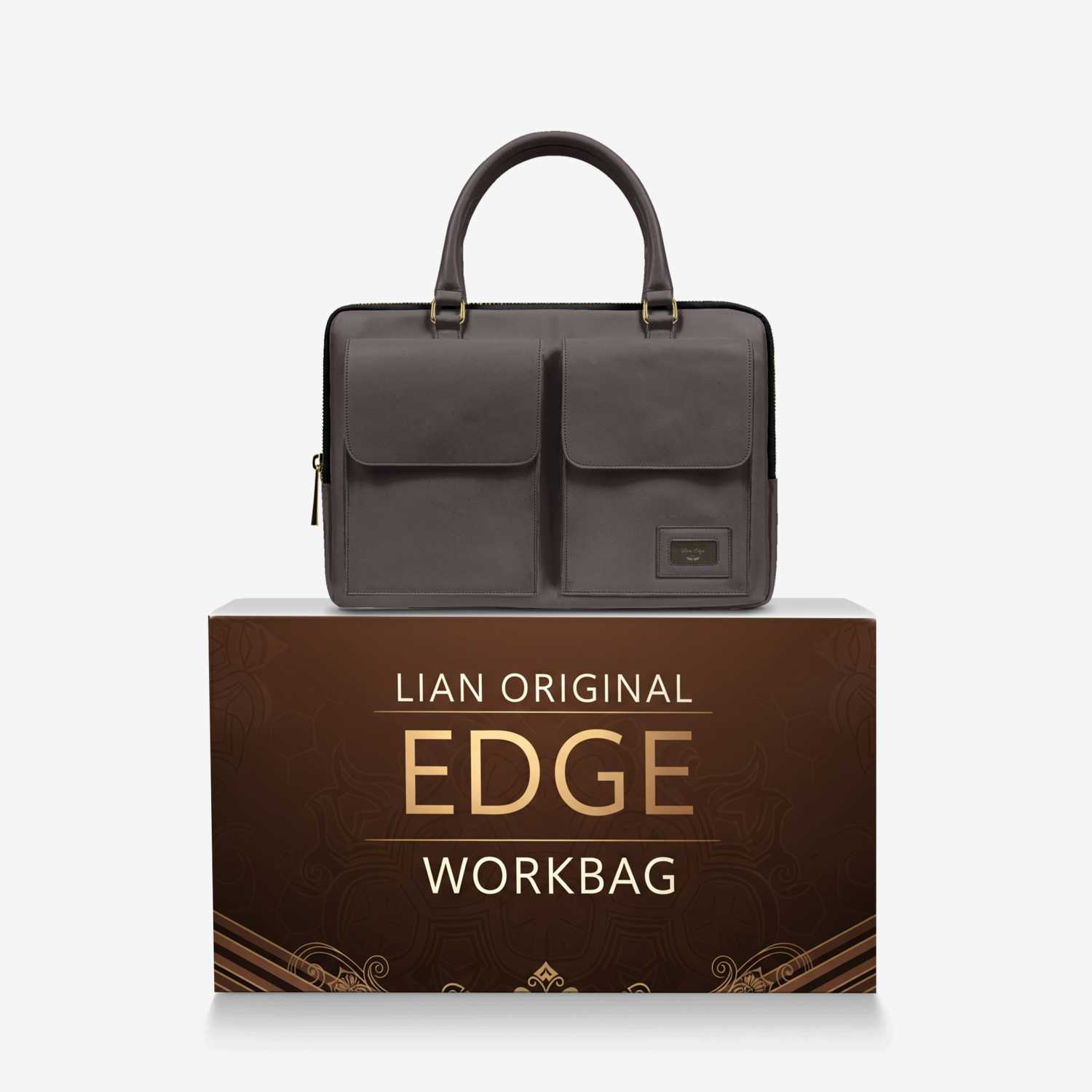 Lian Edge bag over its original box