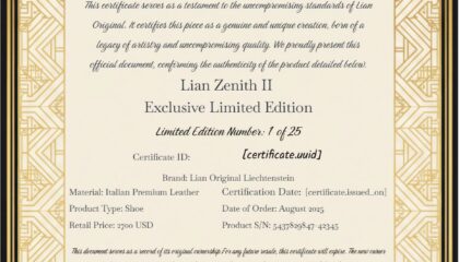 Lian Original Verification Certificate