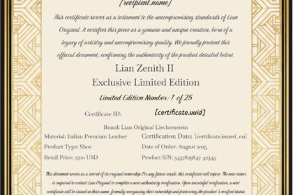 Lian Original Verification Certificate